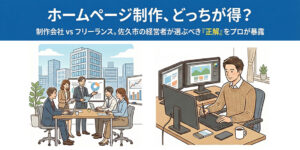 佐久市のホームページ制作は「制作会社」と「フリーランス」どっちが得？経営者が選ぶべき正解とは
